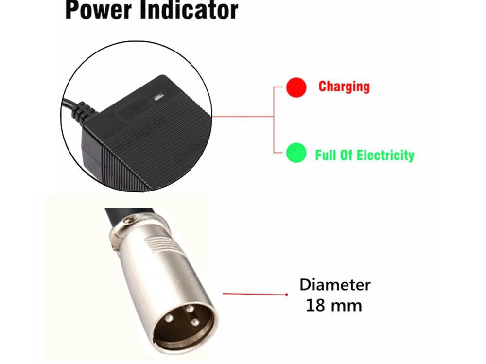 42v 2a lader 10s 36v li-ion elektrisk sykkelbatteri 36v litiumbatteriladerinngang 100-240v