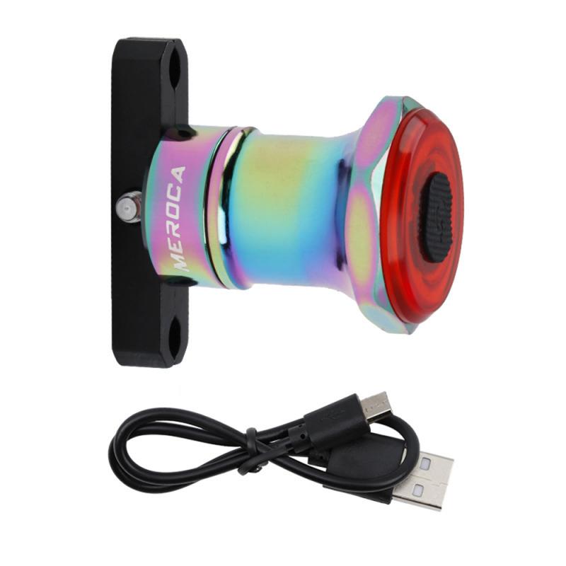 MEROCA-luz trasera inteligente para bicicleta, luces de inducción de freno, recargable, con Sensor para bicicleta de montaña: 05