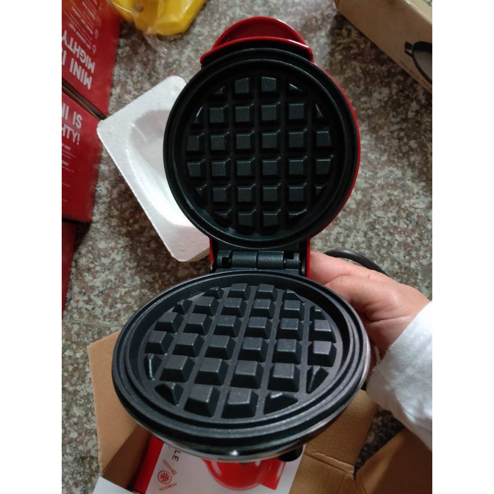 350w Mini Waffle Maker Machine Bubble Egg Cake Oven Breakfast Waffle Machine For Single Waffle Paninis Potato Pancake EU/US Plug