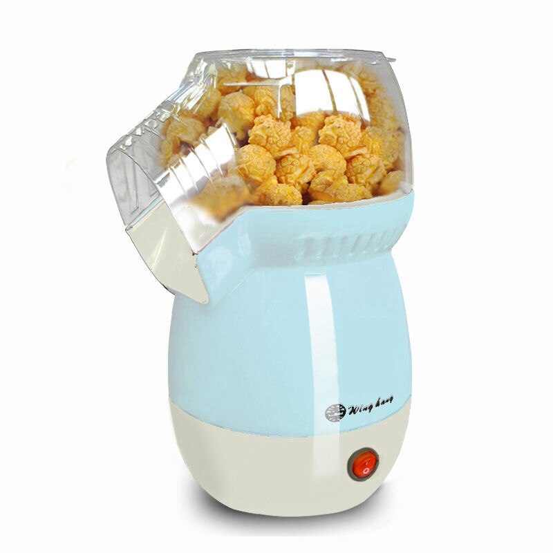 Automatic Popcorn Machine Household Children Popcorn Machine Air Popcorn Makers: Blue / us