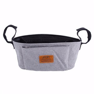 Cochecito de bebé coche cochecito de bebé bolsa bolsas organizador de taza bolsa de pañales para mamá cochecito de bebé cochecito carrito botella titular de la taza bolsas de almacenamiento: Grey