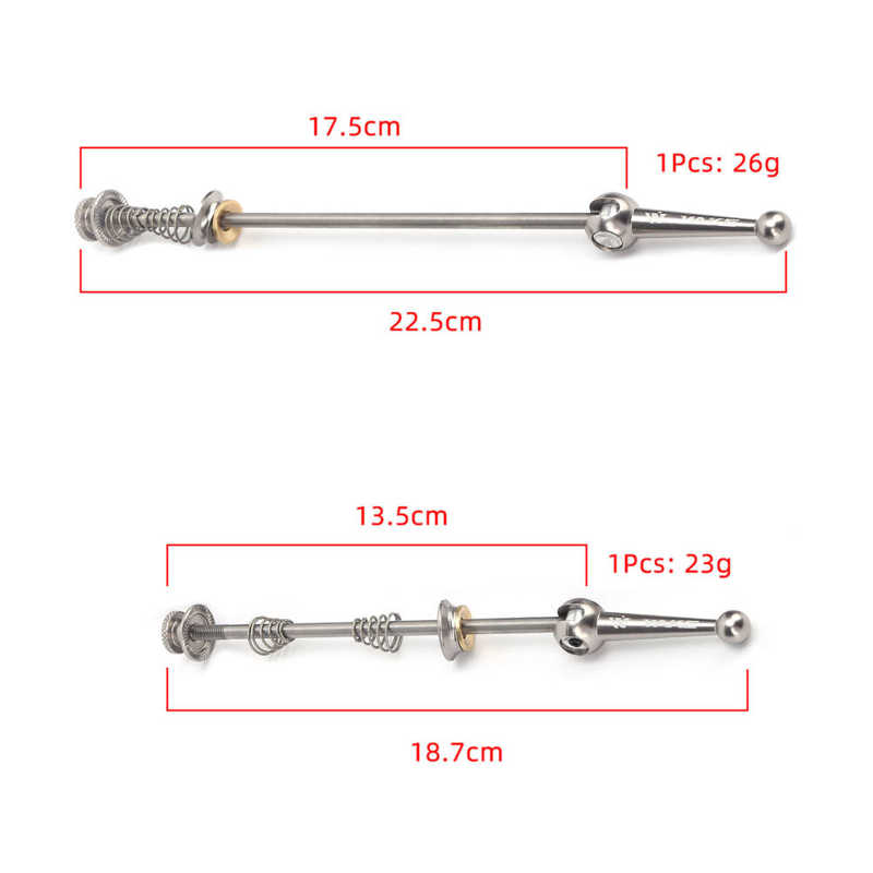 Bicycle Quick Release Skewer Mountain Bike Front Rear Quick Release Lever Skewer Bike Wheel Hub QR Skewer Rod: Type1 Silver