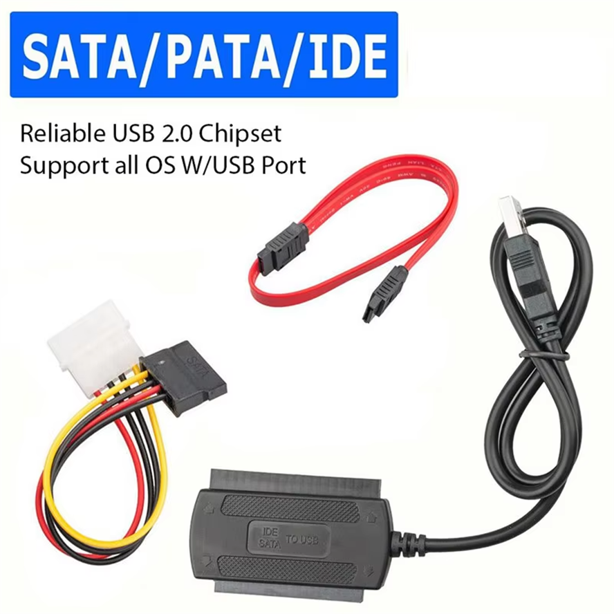 Interfejs USB robić podłączenia dysków twardych 2,5 i 3,5 cala IDE i SATA, adapter konwerter USB 2.0 na IDE SATA S-ATA HDD
