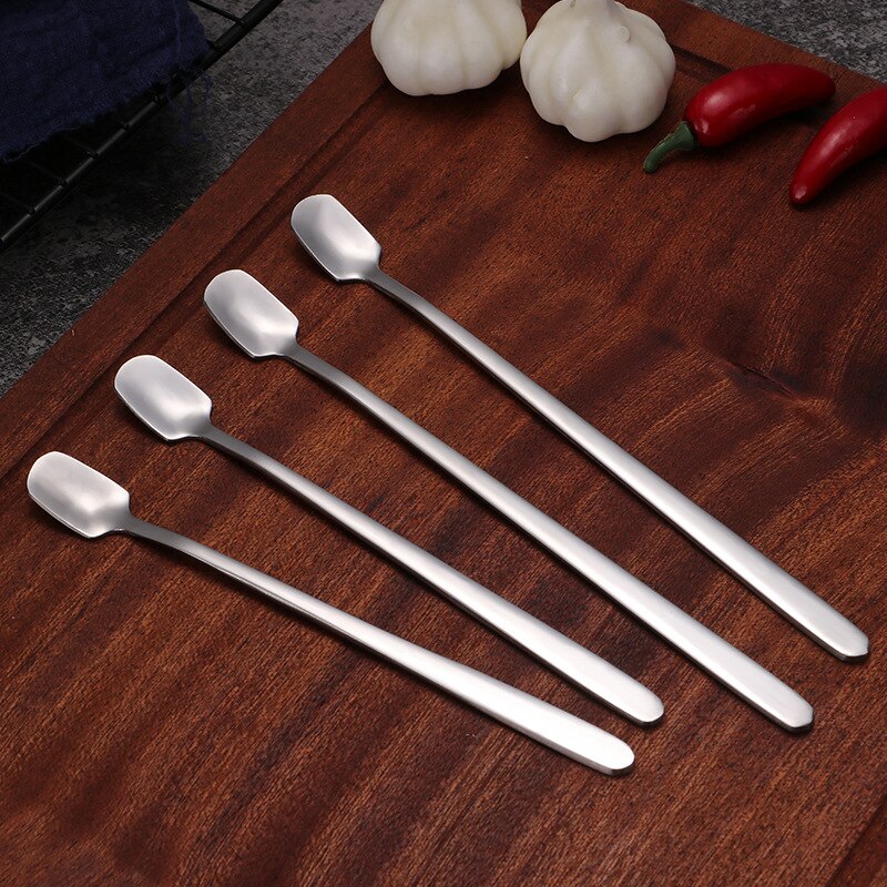 Stainless Steel Ice Spoon Dessert Spoons Korean Top Grade Coffee Stirring Spoon For Dinnerware