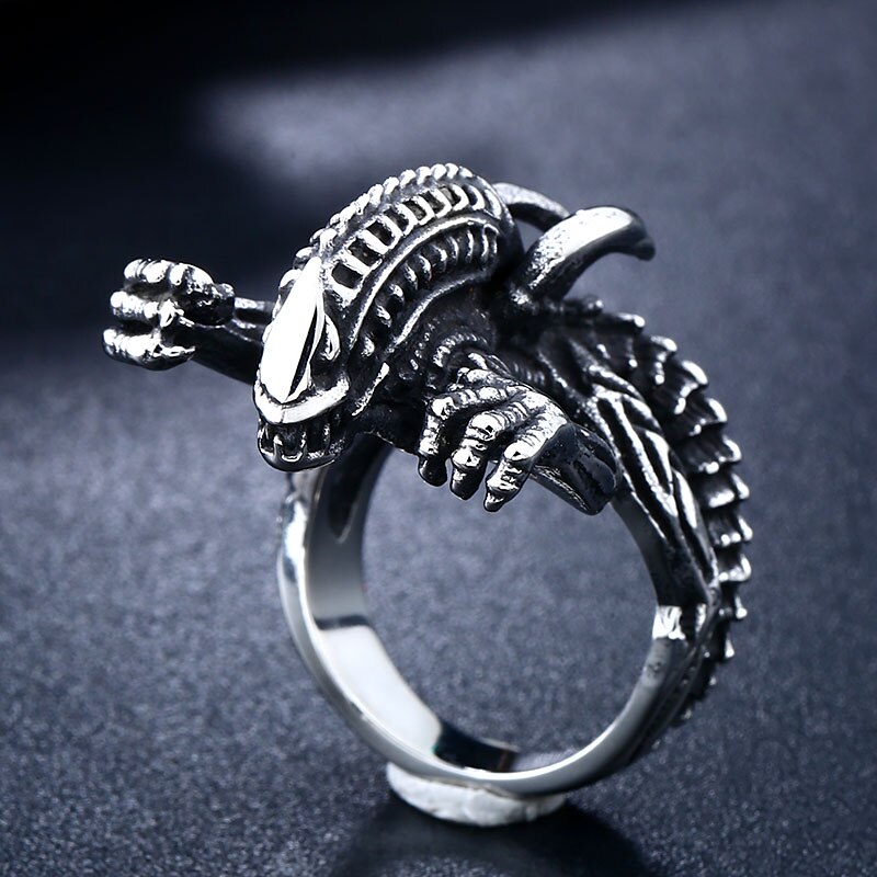steel soldier Alien ring stainless steel jewelry for men popular: 8 / C style