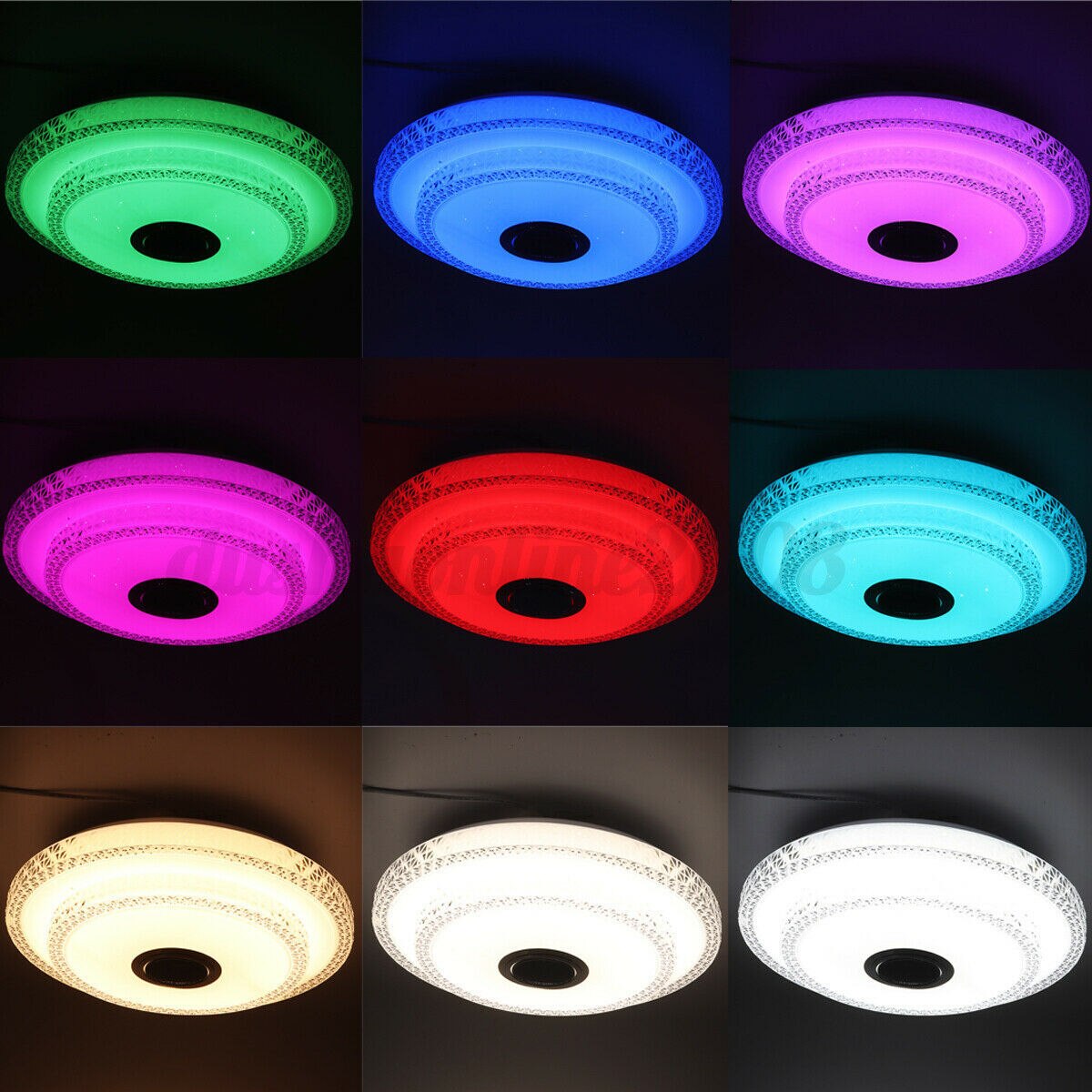 Crystal Led Plafondlamp Bluetooth Speaker Muziek Plafondlamp Mobiele Telefoon App Controle Dimbare Lamp Thuis Licht 110-220V 40Cm