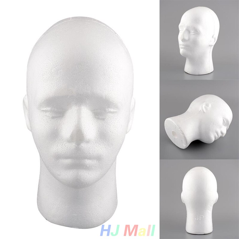 Man Styrofoam Foam Oefenpop Head Stand Mannequins Model Pruik Bril 54 cm Oefenpop Hoofd Model Glazen Display Stand