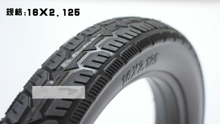 Pneu sans chambre à air 16x2.125, solide, pour vélo, vélo de route et de montagne, pneus de 16 pouces, 2.125