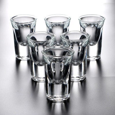 6 stk thule shotglas sæt fed husholdning bar klub tumbler ildvand spiritus vin cocktail pint bullet cup una tazza rack verre: 6 stk 20ml