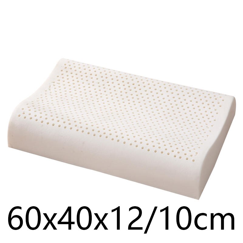 Rektangel puter naturlig lateks komfortable kvinner nakke hodepleie helsepute tykk pustende hjemmetekstil 60 x 40cm 50 x 30cm: Quxian 60 x 40cm