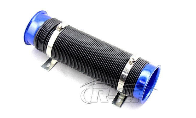 Auto Styling Racingl Universa Auto 76Mm Lucht Koud Toelating Luchtinlaat Adapter Buis Inductie Buis Motor Voeding Flexibele kit: Blauw