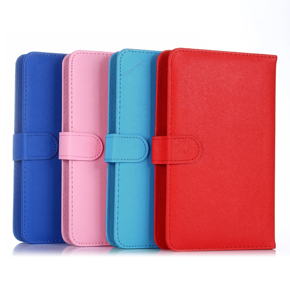 Portable Wireless Bluetooth Keyboard with Faux Leather Case for iPhone Samsung Xiaomi smartphones within 7 inches Phone