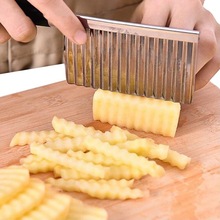 IVYSHION 19 cm x 6 cm x 10.5 cm Keuken Rvs Potato Cutter Slicer Keuken Franse Bak Snijders Fruit groente Chip Cut Tool