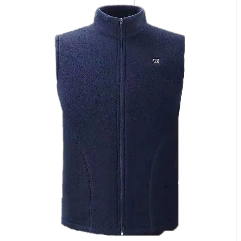 Paratago winter elektrische warme verwarmingsvest fleece slimme heren dames verwarmde jas koorts opladen viskleding grafeen  p8182: Blauw / Xxxl