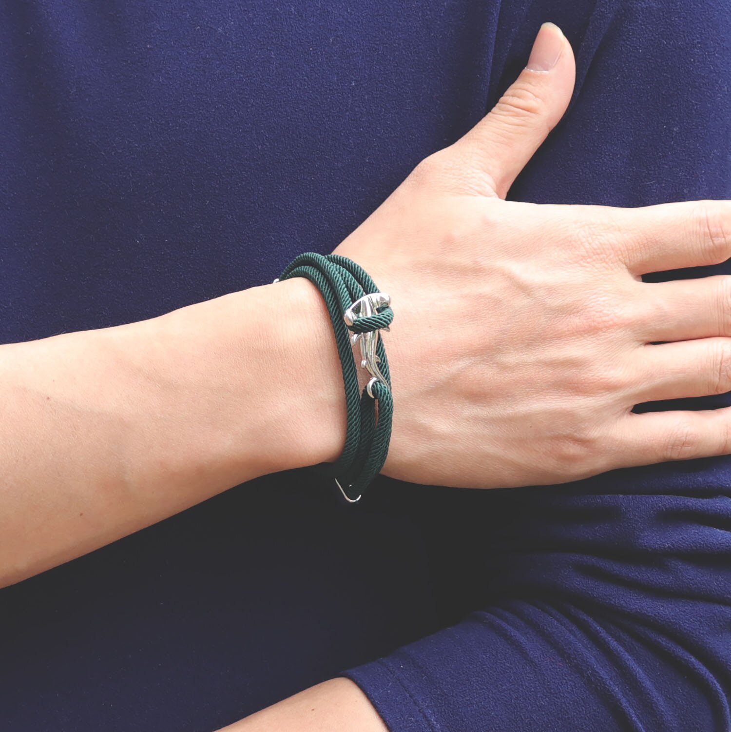 Bobo – Bracelet à cordes multicouches fait à la main pour Homme, bijou gothique, tête de requin, Viking