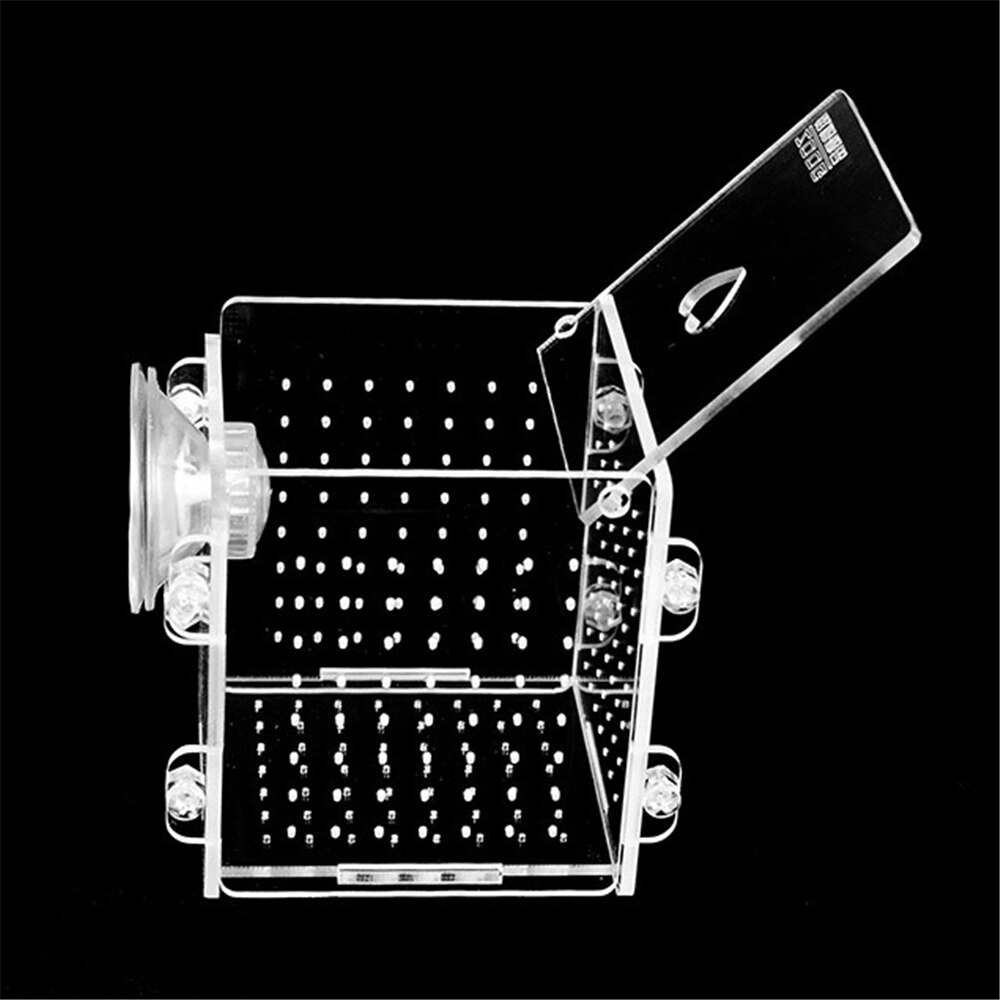 Aquarium Acrylic Fish Bowls Tank Breeding Isolation Box With Sucker For Baby Fish Hatchery Rooms Incubator Reptile Cage
