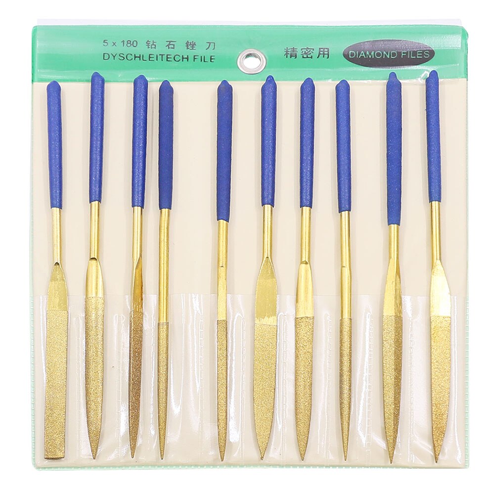 10 stuks metalen glasstenen sieraden diamantnaald multifunctionele slijtvaste vijl slijpen reparatie gereedschapset benodigdheden