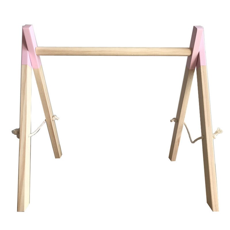 Nordic Houten Baby Gym Accessoires & Play Gym Rammelaar Speelgoed Set Frame Nursery Decor Montessori Sensory Speelgoed Babyrammelaars Beste: Pink