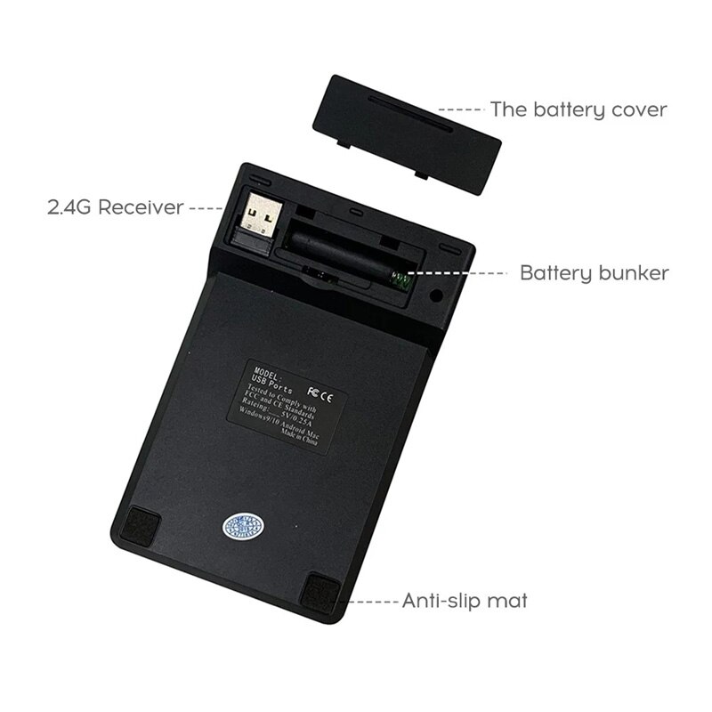 2.4GHz Wireless Numeric Keypad Numpad 18 Keys Portable Small-Size Digital Keyboard For Accounting Teller Laptop Notebook Tablets