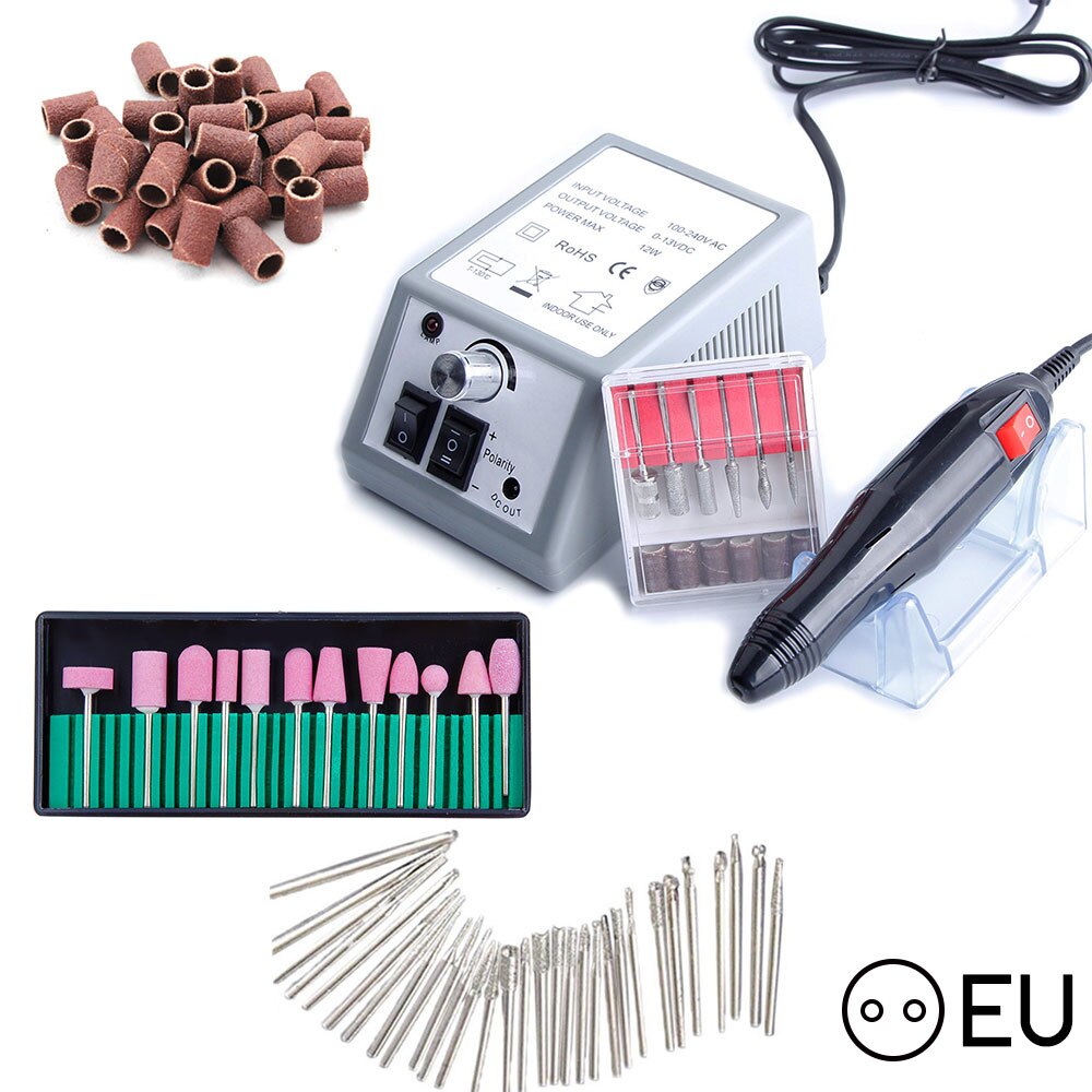 Perceuse à ongles électrique 20000, ensemble de mèches, Machine de manucure, Kit d'outils pour pédicure, lime à ongles électrique, Machine de polissage: ZH5175-10