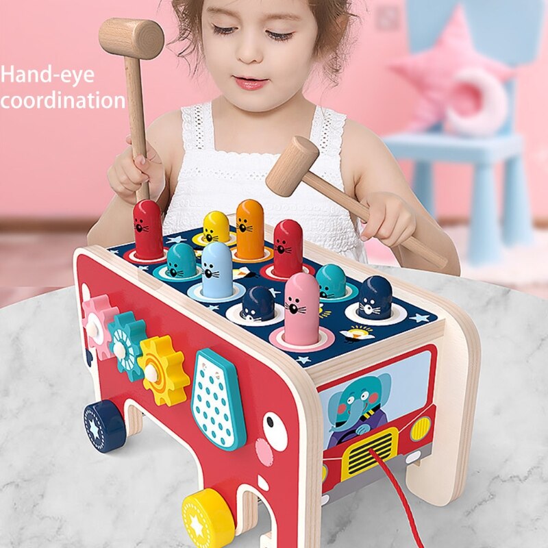 Brain Developmental Toy Wrack-A-Mole Gameset for Hand Motor Skill Training Baby Pounding Toy Playset Early Education Toy