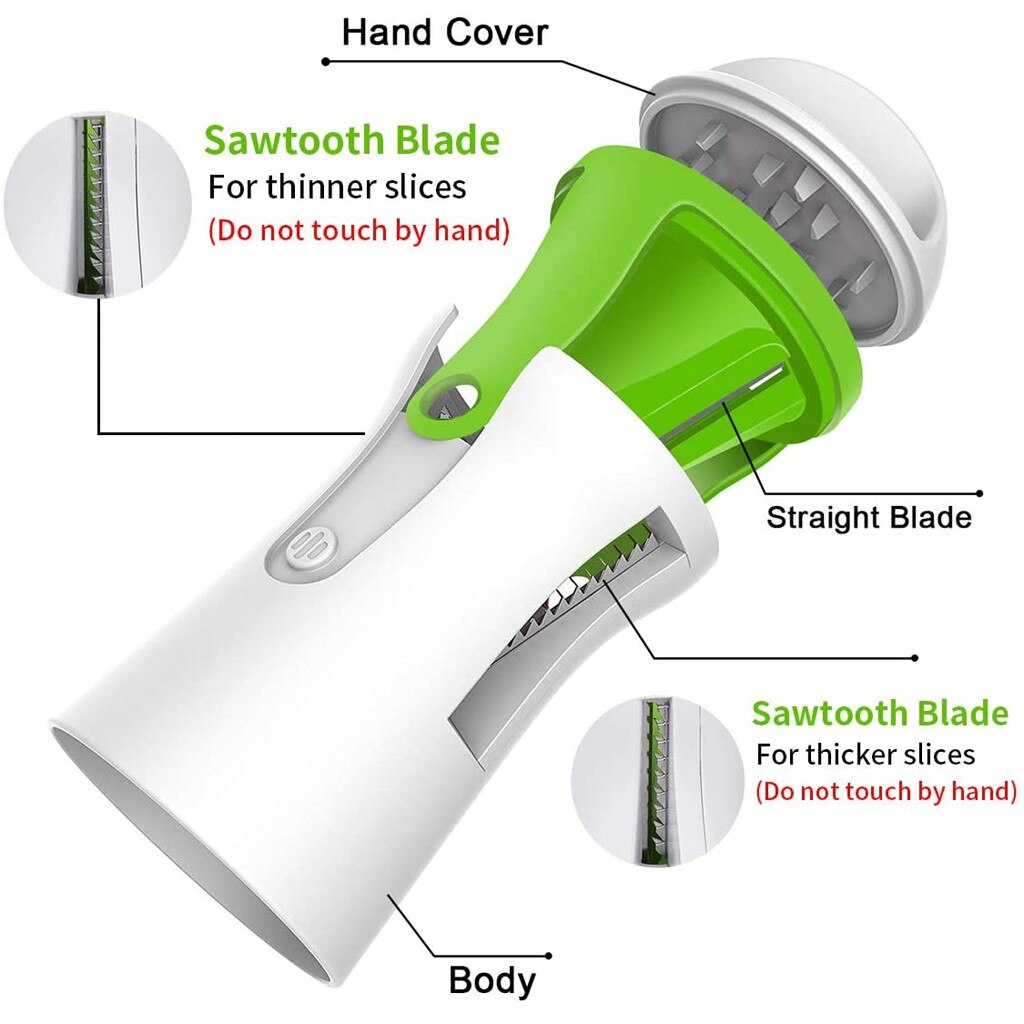 Spiral vegetable shredder sliced zucchini pasta vegetable Portable multifunctional grater for outdoor picnic Kitchen assistant