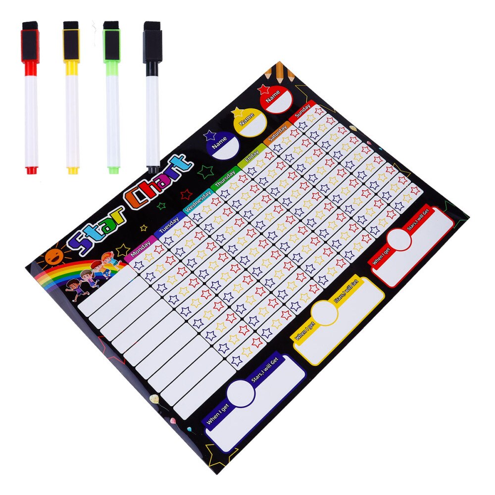 Magnetic Kids Chore Chart Daily Routine Reward System Responsible Chart