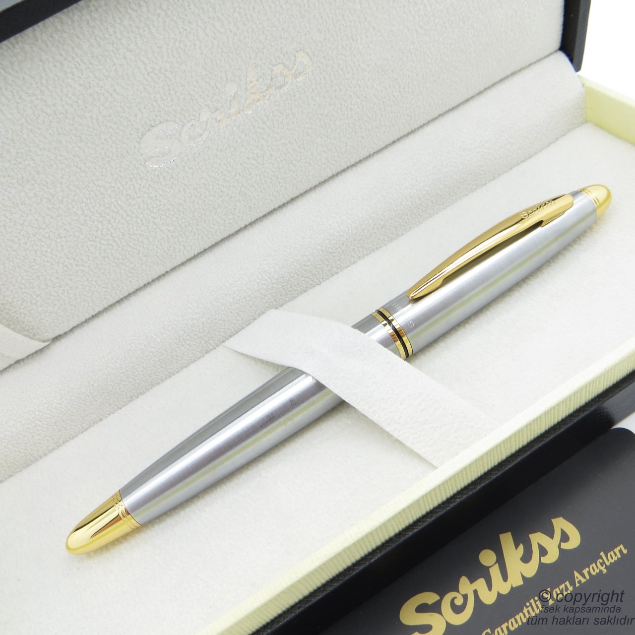 Scrikss 88 cromo oro rodillo pluma | Scrikss pluma | Pluma de la İsme pluma especial |