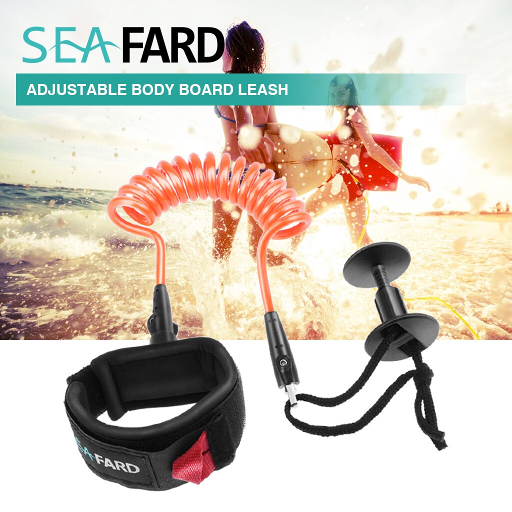 5ft surfbrett-leash-handgelenk-leash-seil-spiralschlaufen für surfen und wassersport &amp; doppelwirbel aus edelstahl