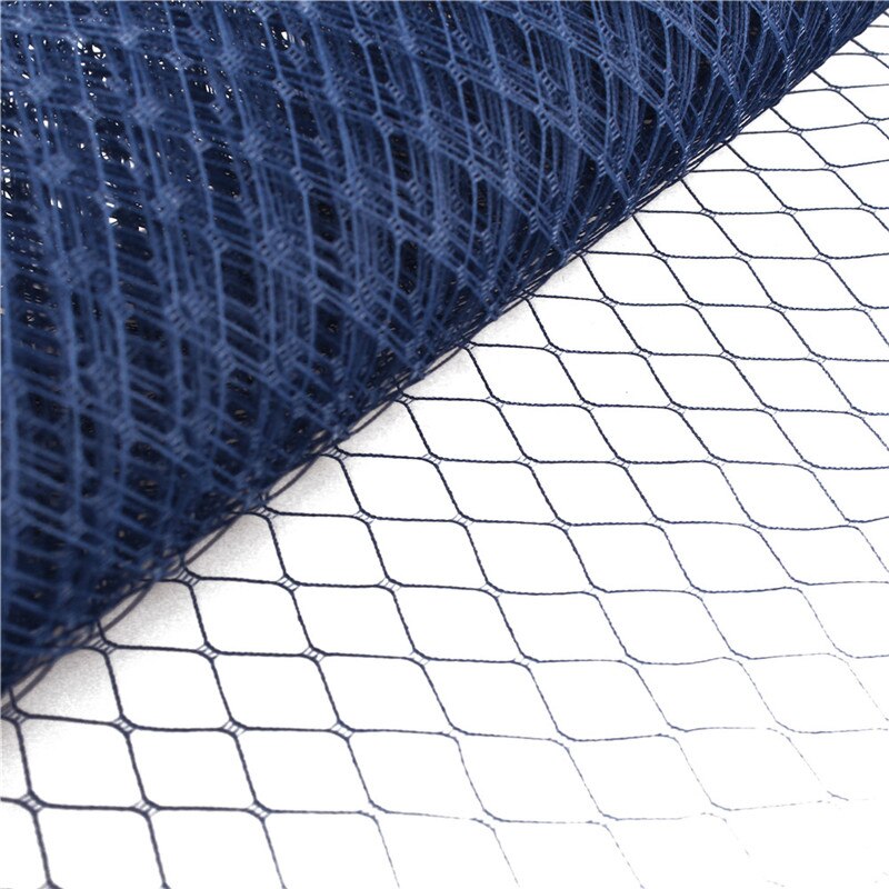 25cm*1m bryllup millinery net russisk sløring fuglebur slør gør-det-selv hat trimning hårtilbehør tyl kjole stof: Flåde