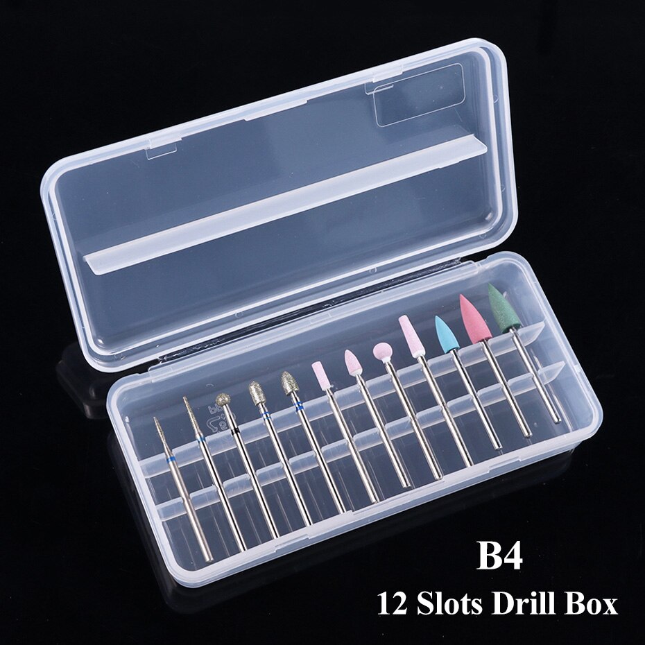 STZ 20 Slot Acryl Nagel Bohrer Lagerung Kasten Leere fallen Stand Anzeige Container Fräsen Cutter Halfter Manikübetreffend Zubehör A35