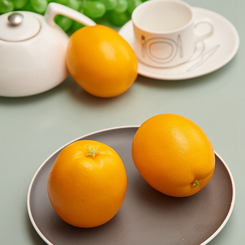 Accesorios de simulación de fruta naranja comida modelo juguete fruta y verdura decoración del hogar gabinete Decoración