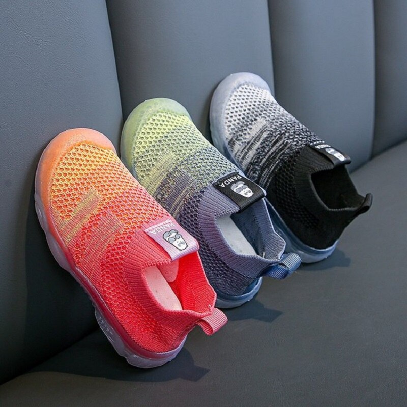 Lente Kinderen Jongen Meisje Ademend Air Mesh Casual Schoenen Kids Fly Geweven Sneakers Baby Schoenen
