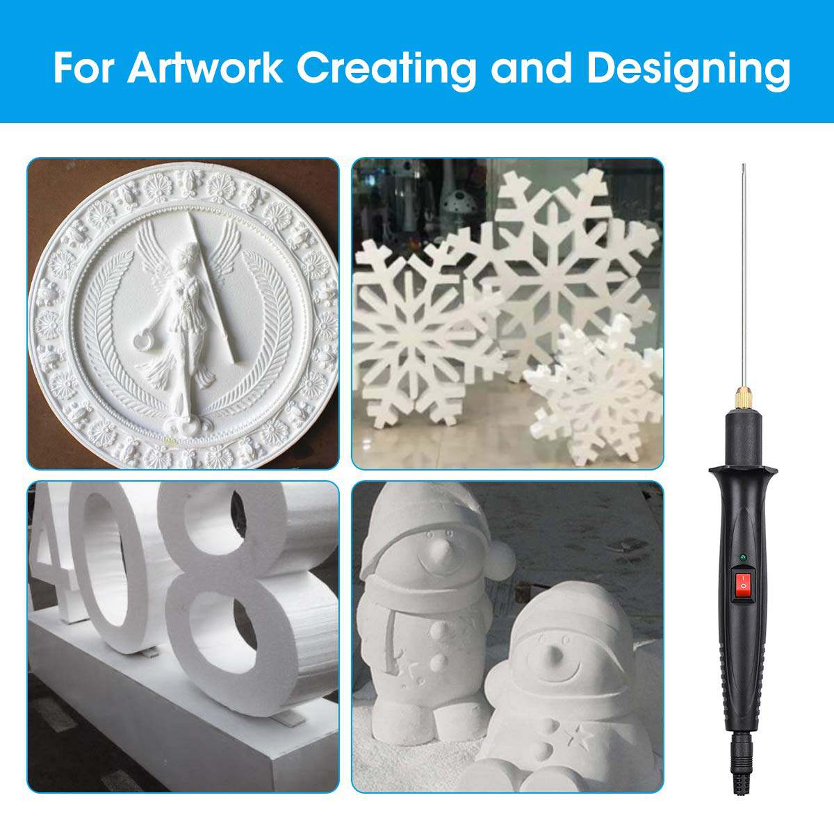 Electric cutting pen Die-Cut Machines 110-260V Foam Cutter Pen Stainless Steel Portable Styrofoam cutting tool set Heating Wire