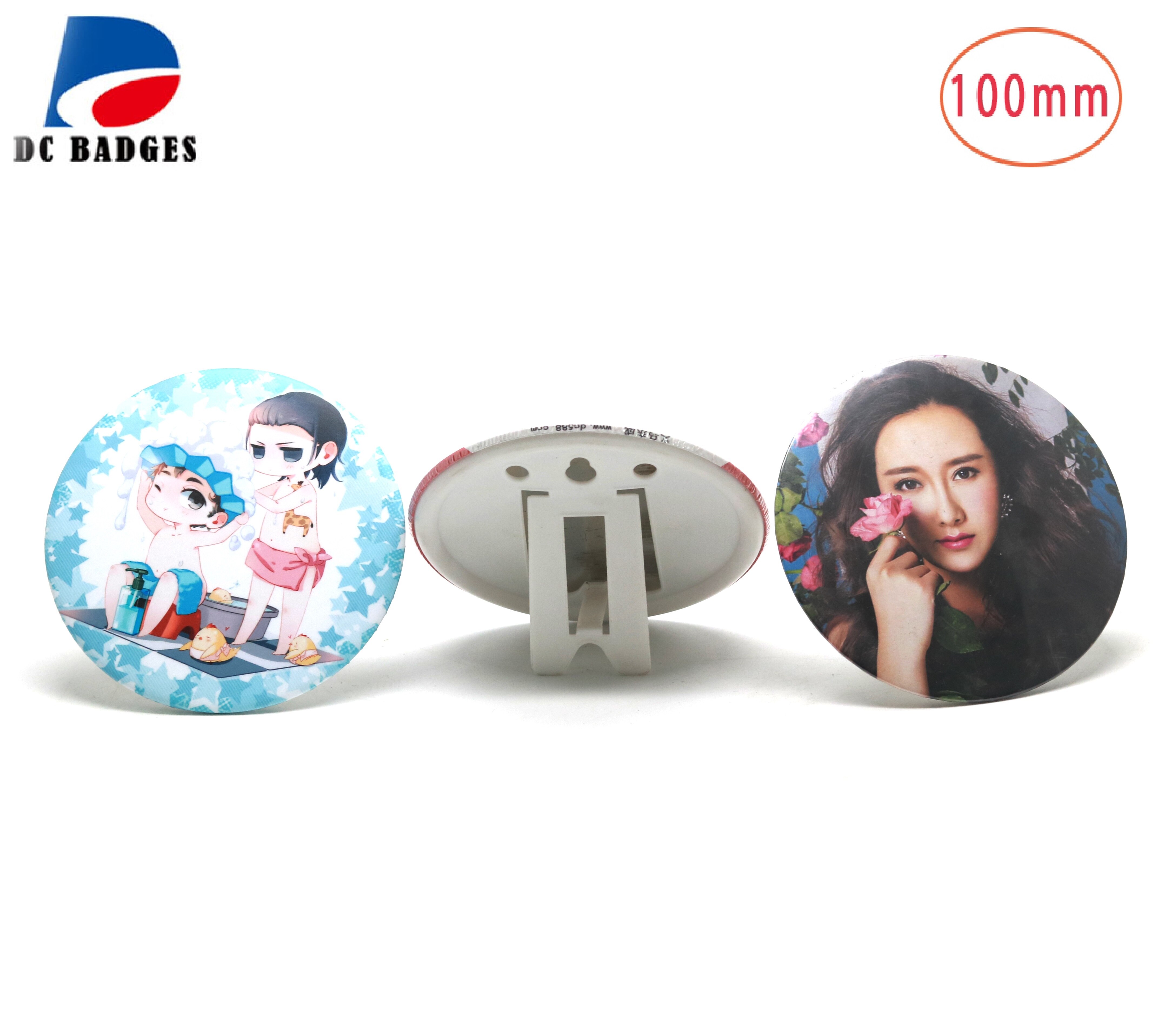 200 sets VAN 100MM Blank Knop Badge Fotolijst materiaal, DIY foto staner nodig Grote Knop Machine Maken