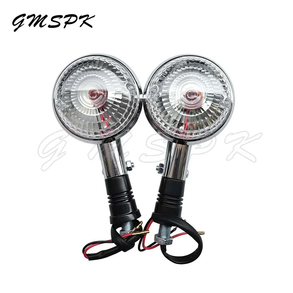 Pisca-pisca indicadora de seta para motocicleta, compatível com yamaha virago xv 250 400 535 920 1000 v-star xvs 400 650 1100 vmax 1200: Transparente