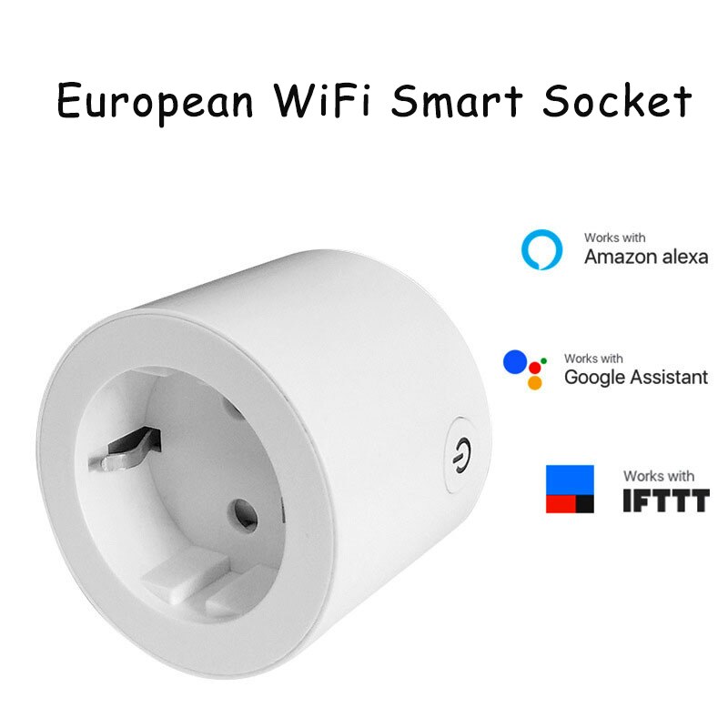Tuya wifi smart plug  eu 16a power monitor timer stik smart home wireless kompatibel med tuya alexa google home assistant: Default Title