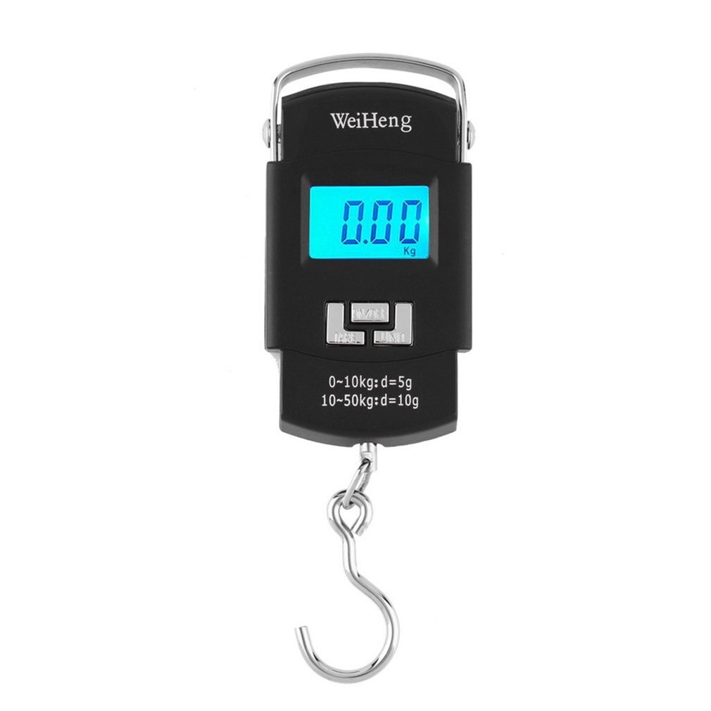 50kg 5g LCD Screen Digital Hanging Scale with Backlight and Hook Electronic Weighing Luggage Scale Travel Balance Scales WH-A08L