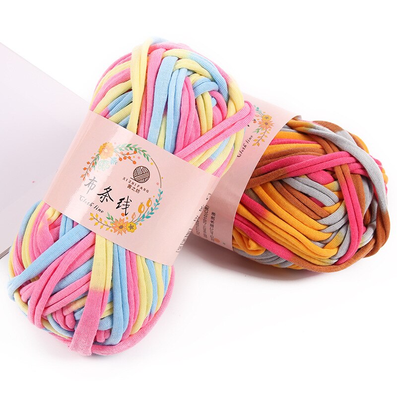Baby Cotton Cloth Thread Knitting For Hand Knitting Crochet Worsted Wool Thread Colorful Eco-dyed Needlework