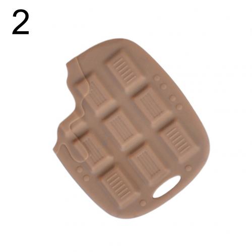Silicone Chocolate Biscuits Shape Baby Teether Tool Infant Biting Teething Toy