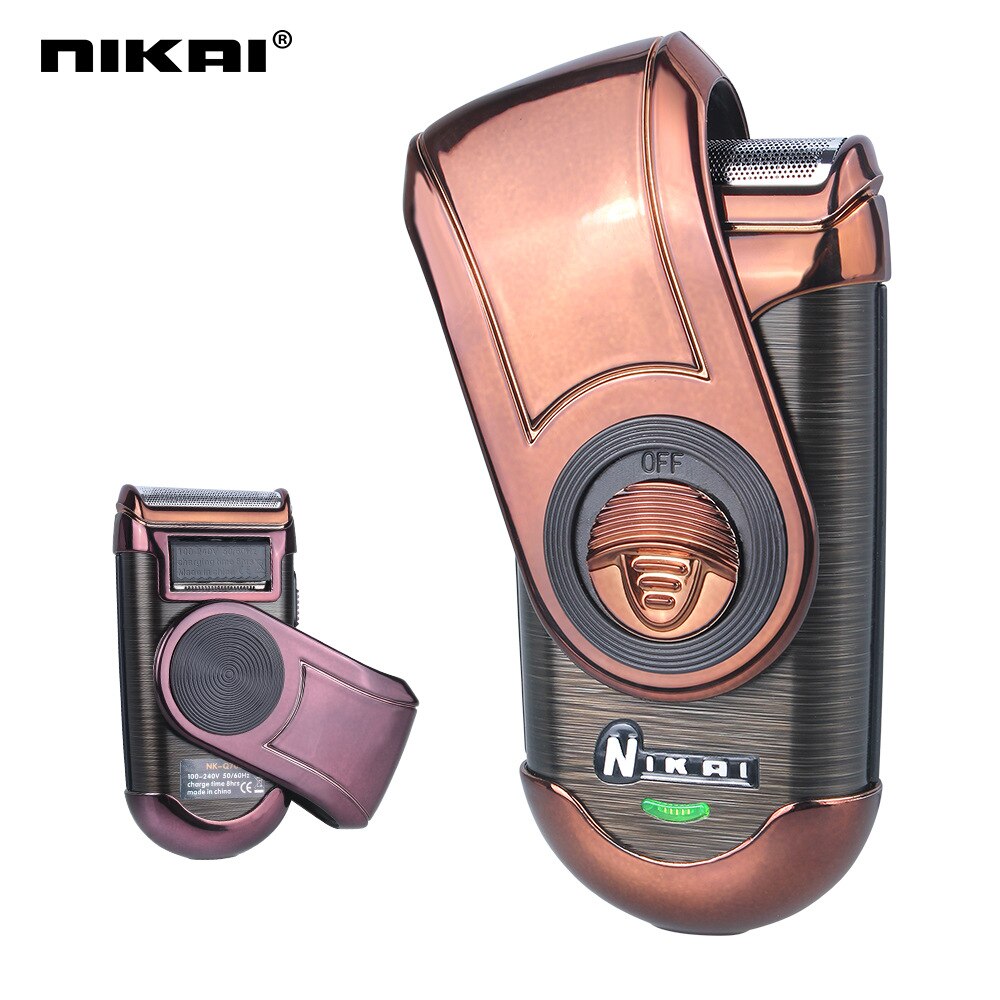 NIKAI Shaver Male Electric Razor Beard Shaver Barbeador Eletrico Shaver Beard Trimmer for Men Afeitadoras Electricas De Hombre: Bronze