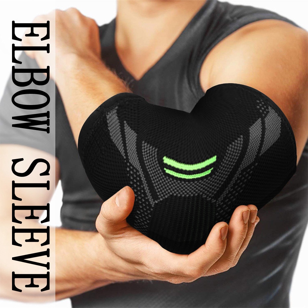 1 PCS Elleboog Brace Compressie Ondersteuning Elleboog Mouw Pad voor Tendinitis Tennis Basketbal Volleybal Elleboog Protector Pijn Verminderen: XL