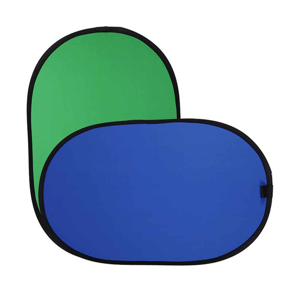 100cmX150cm Collapsible Nylon Oval Reflector 2 in 1 Blue + Green Background Board Folding Backdrops