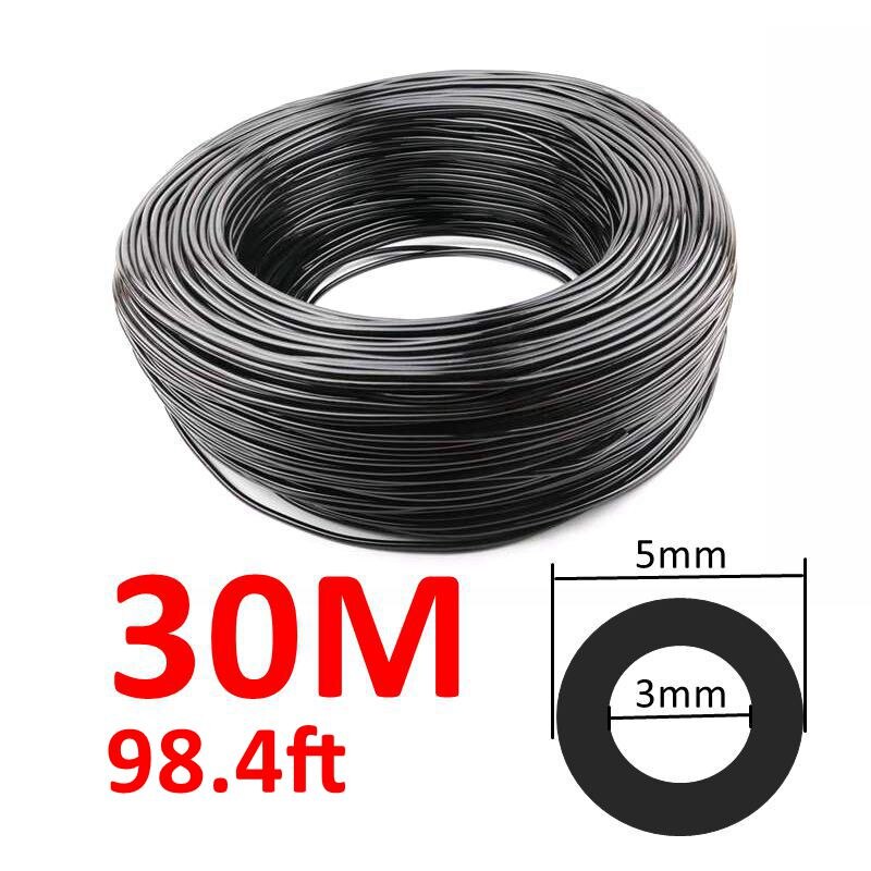 Mangueira de rega de jardim, 10m ~ 100m, 1/8 tamanhos, 3/5mm, pvc, micro tubo de irrigação por gotejamento, plantas, flores, mangueira de aspersão: Vermelho