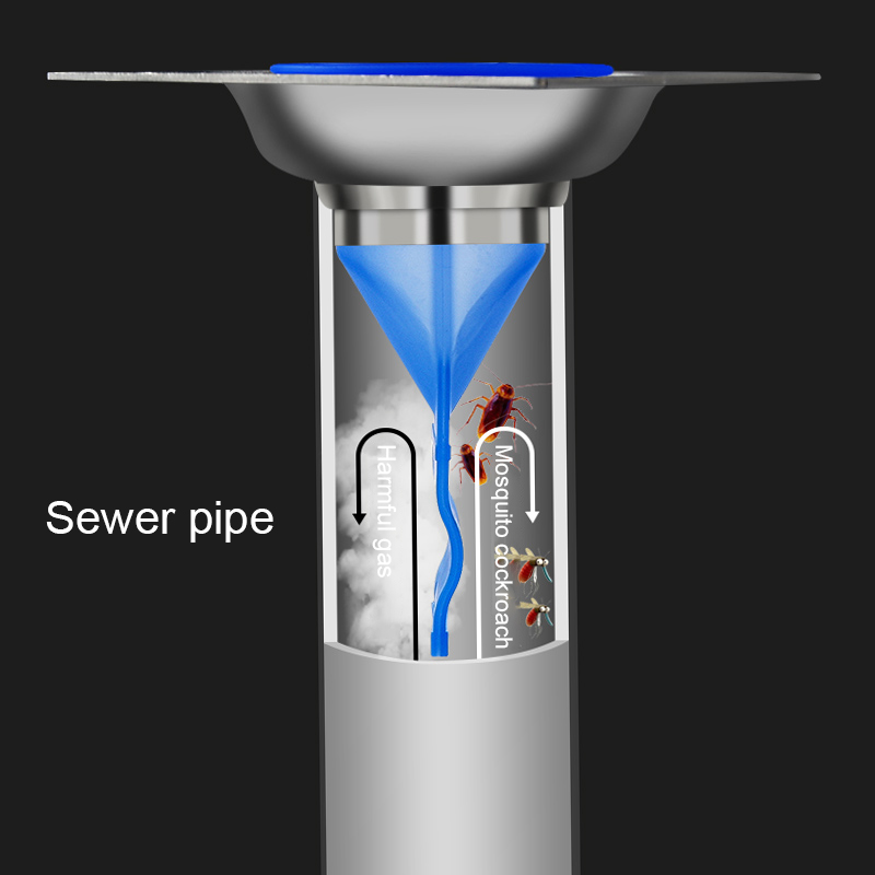 Filtre de reflux Anti-odeur en Silicone pour salle de bains de désodorisation, filtre de refoulement, Anti-odeur, Anti-insecte