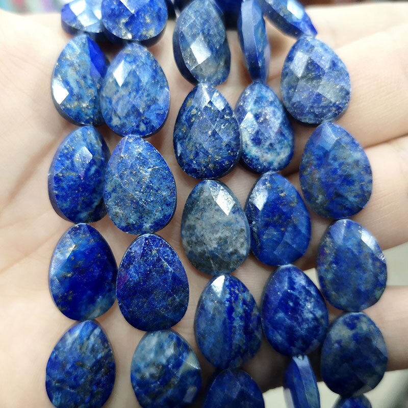 Natuurlijke Facet Water Lapis Lazuli Losse Kralen Edelsteen Spacer Kralen Voor Sieraden Maken Diy Armband Oorbellen 13*18Mm