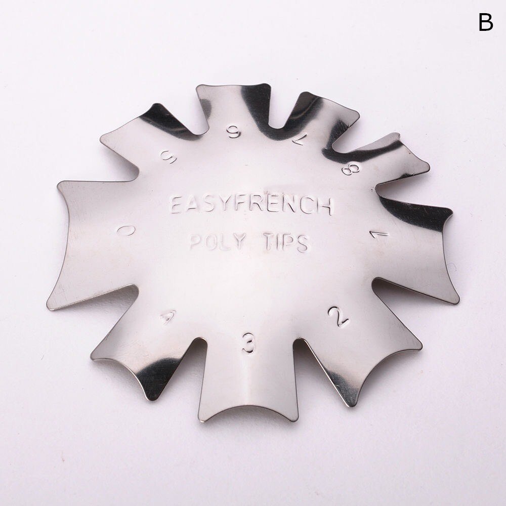 Rustfrit stål fransk stil nail art manicure skabelon 3 slags forskellige kanter linjer nail art manicure værktøjer: B