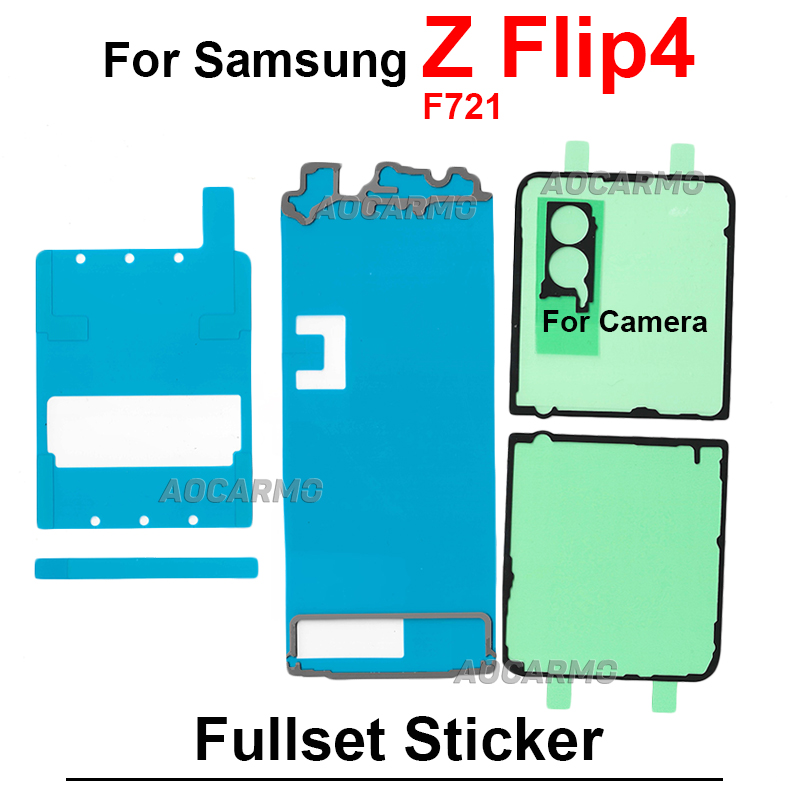Klej do tylnej obudowy do ekranu LCD Samsung Galaxy Z Flip 4 Flip4 F721 + klej do tylnej taśmy samoprzylepnej: Pomarańczowy