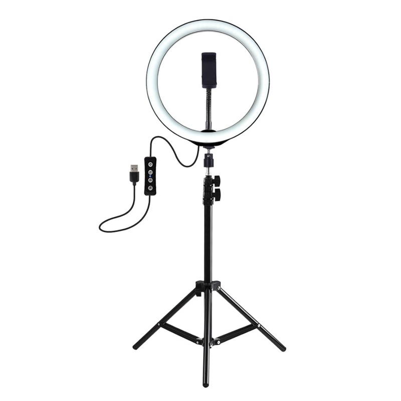 Ensemble de 2 Lampes Vidéo LED, 14 x 17cm Lampe de Studio de Photographie Portable avec Trépied Réglable pour Table, 2800K-6500K Lumière Douce USB pour Zoom/Streaming de Jeux/Youtube/TikTok