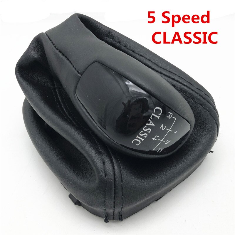 Mt 5 gear 6 gear bil skift gear knop med pu læder bagagerum cover case til mercedes benz c klasse  w203 c203 avantgarde elegance: 5- speed klassiker